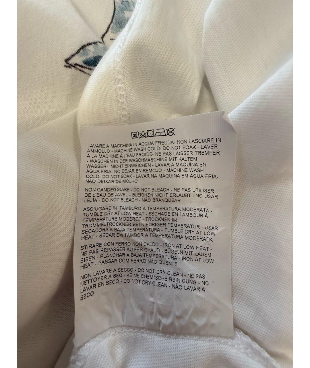 ETRO Белая хлопковая футболка, фото 5