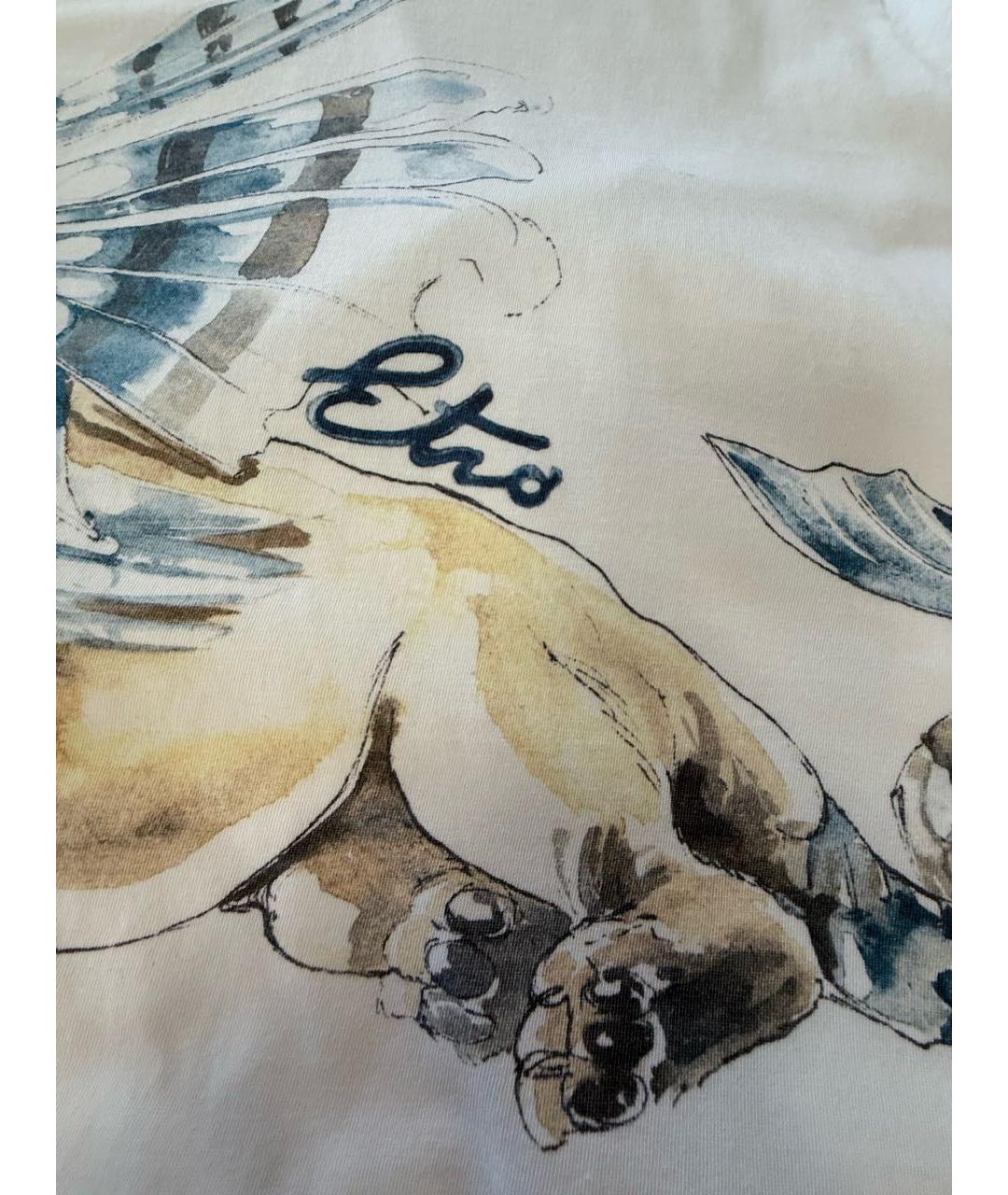 ETRO Белая хлопковая футболка, фото 8