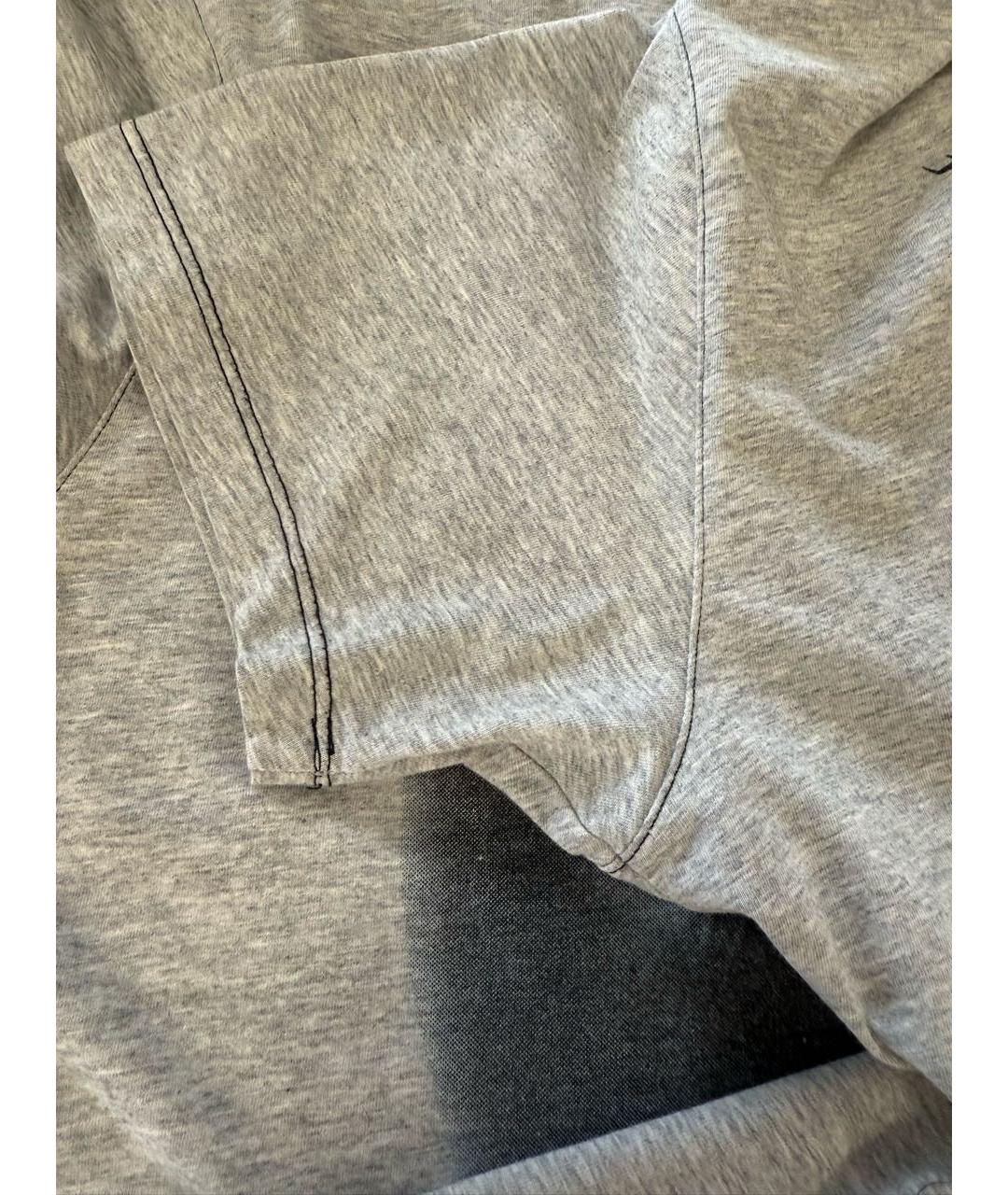 ARMANI JEANS Серая хлопковая футболка, фото 8