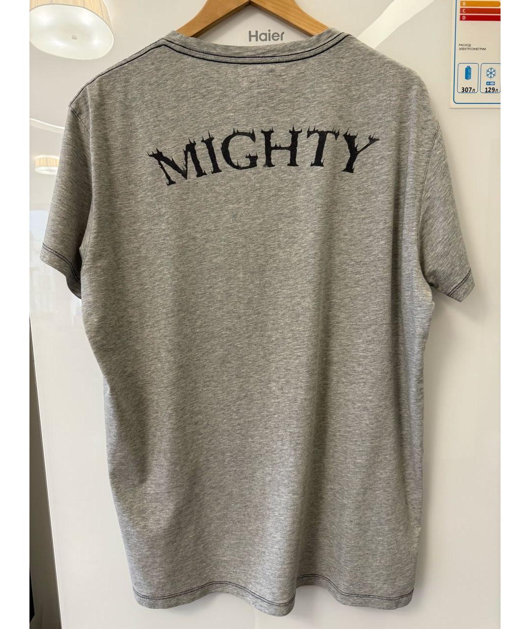 ARMANI JEANS Серая хлопковая футболка, фото 2