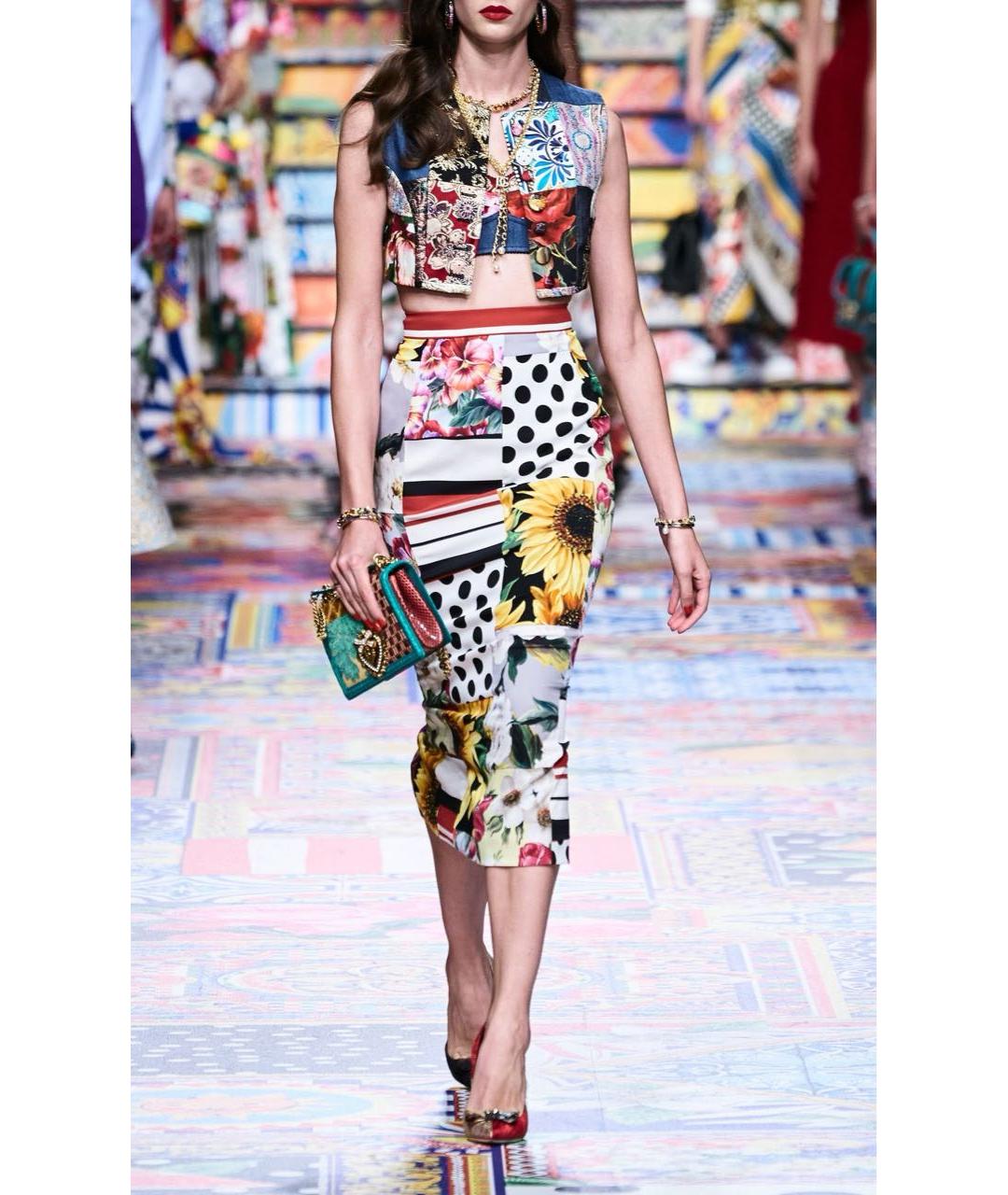 DOLCE&GABBANA Мульти юбка миди, фото 2