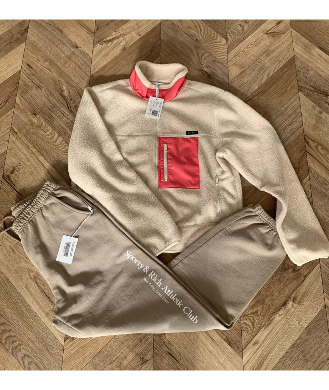SPORTY AND RICH Бежевый хлопковый спортивные костюмы, фото 3