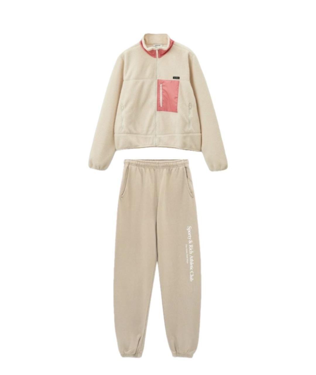 SPORTY AND RICH Бежевый хлопковый спортивные костюмы, фото 1