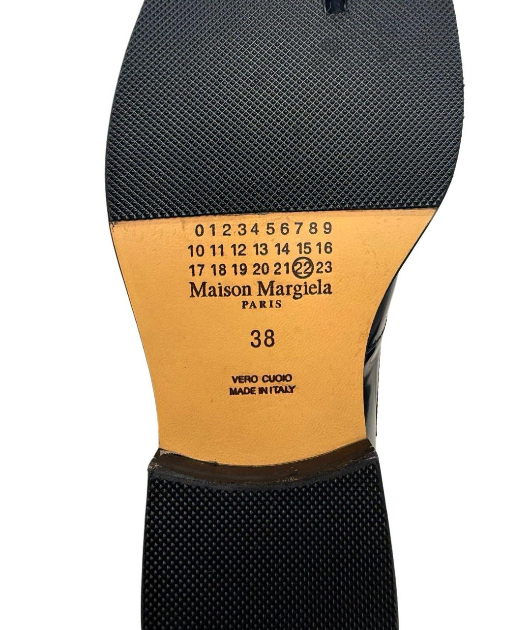 MAISON MARGIELA Темно-синие лоферы из лакированной кожи, фото 8