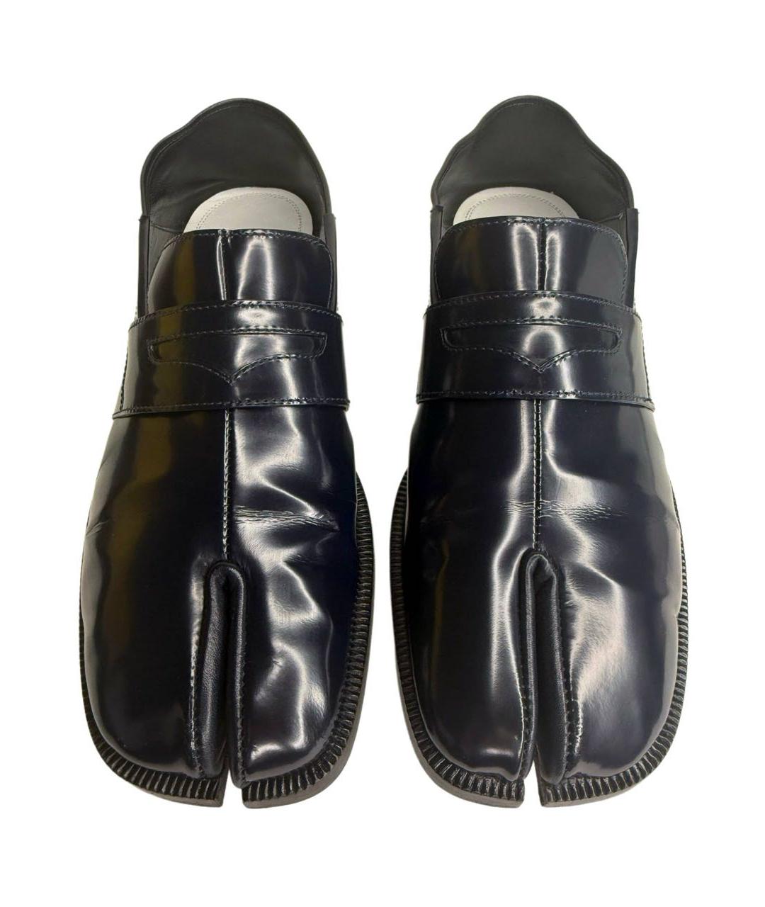 MAISON MARGIELA Темно-синие лоферы из лакированной кожи, фото 3