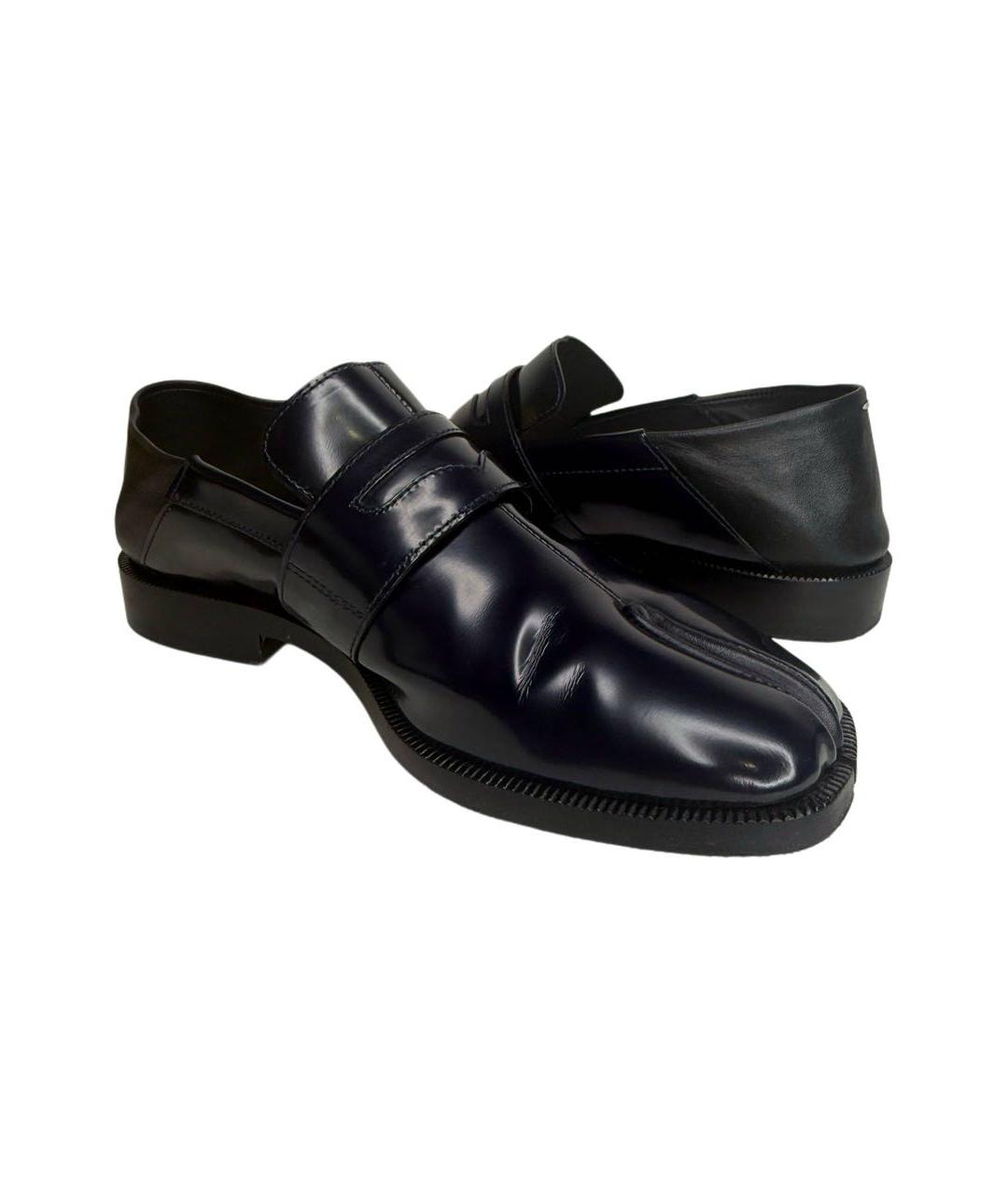 MAISON MARGIELA Темно-синие лоферы из лакированной кожи, фото 4