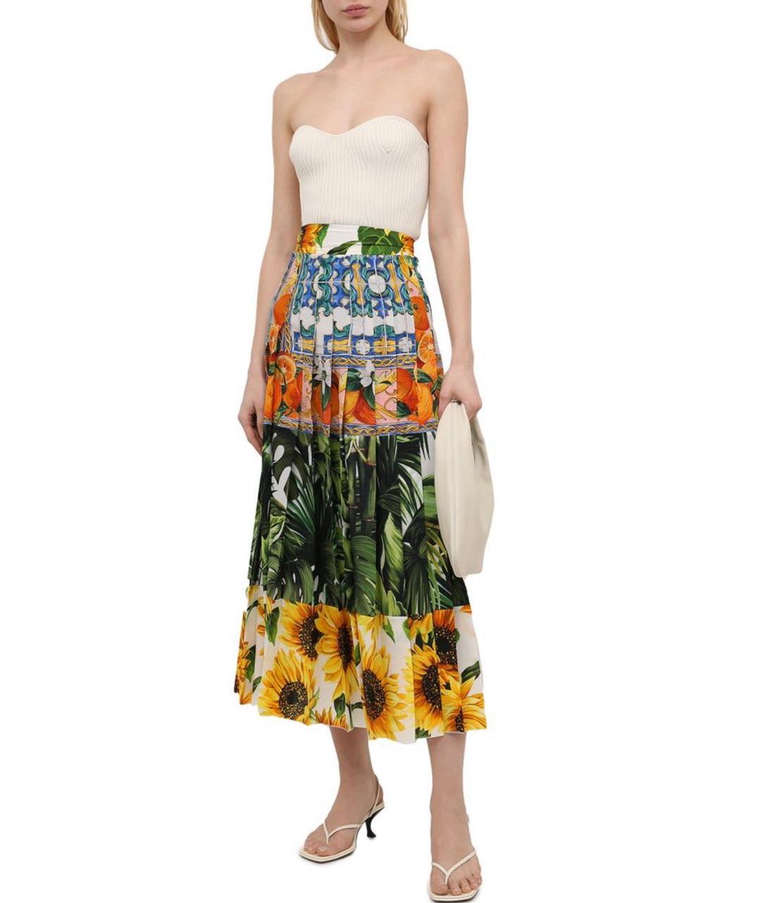 DOLCE&GABBANA Мульти юбка миди, фото 2