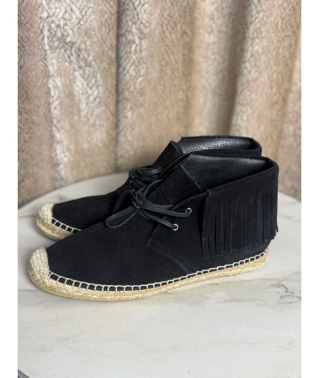 SAINT LAURENT Черные кожаные ботинки, фото 9