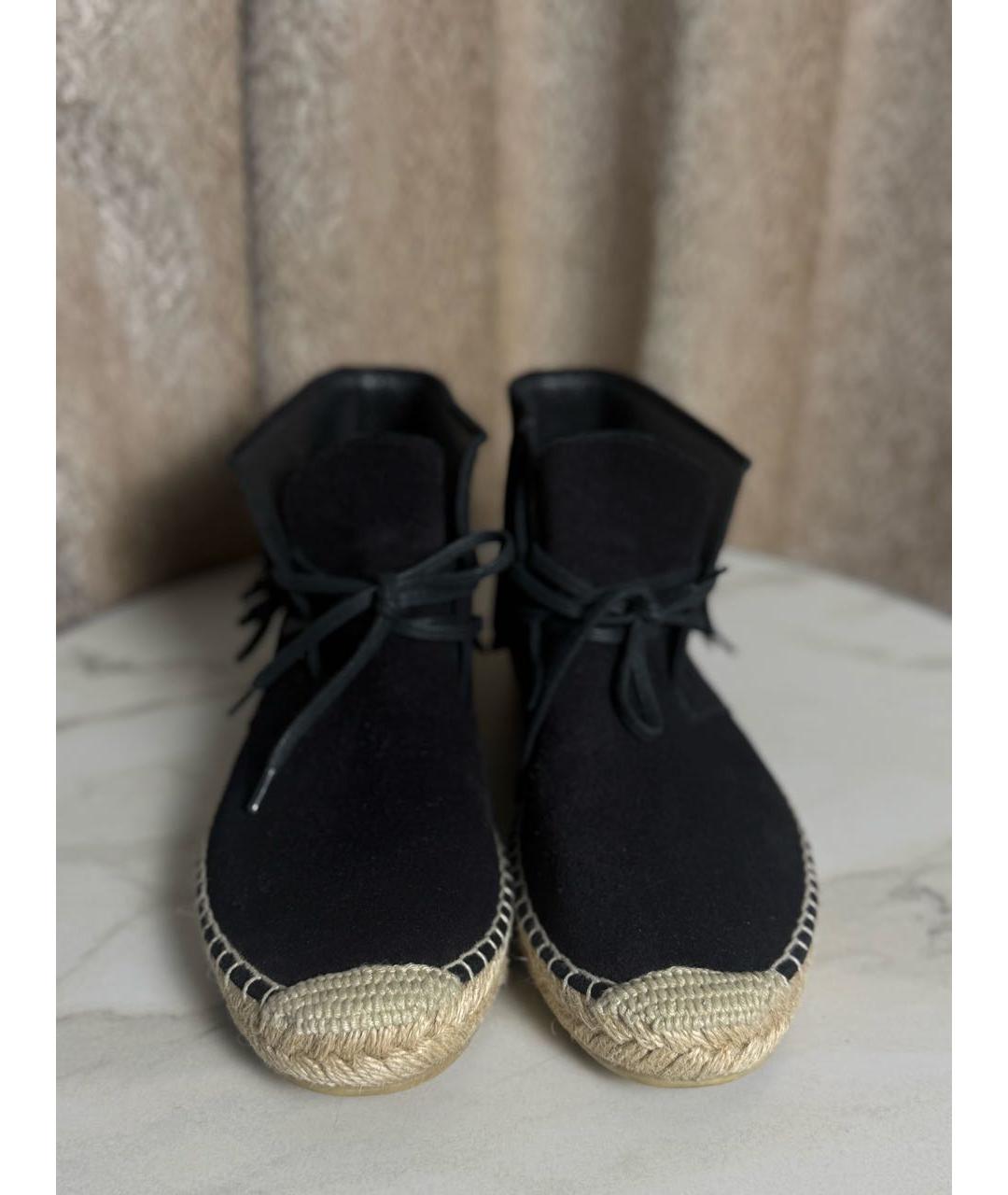 SAINT LAURENT Черные кожаные ботинки, фото 2