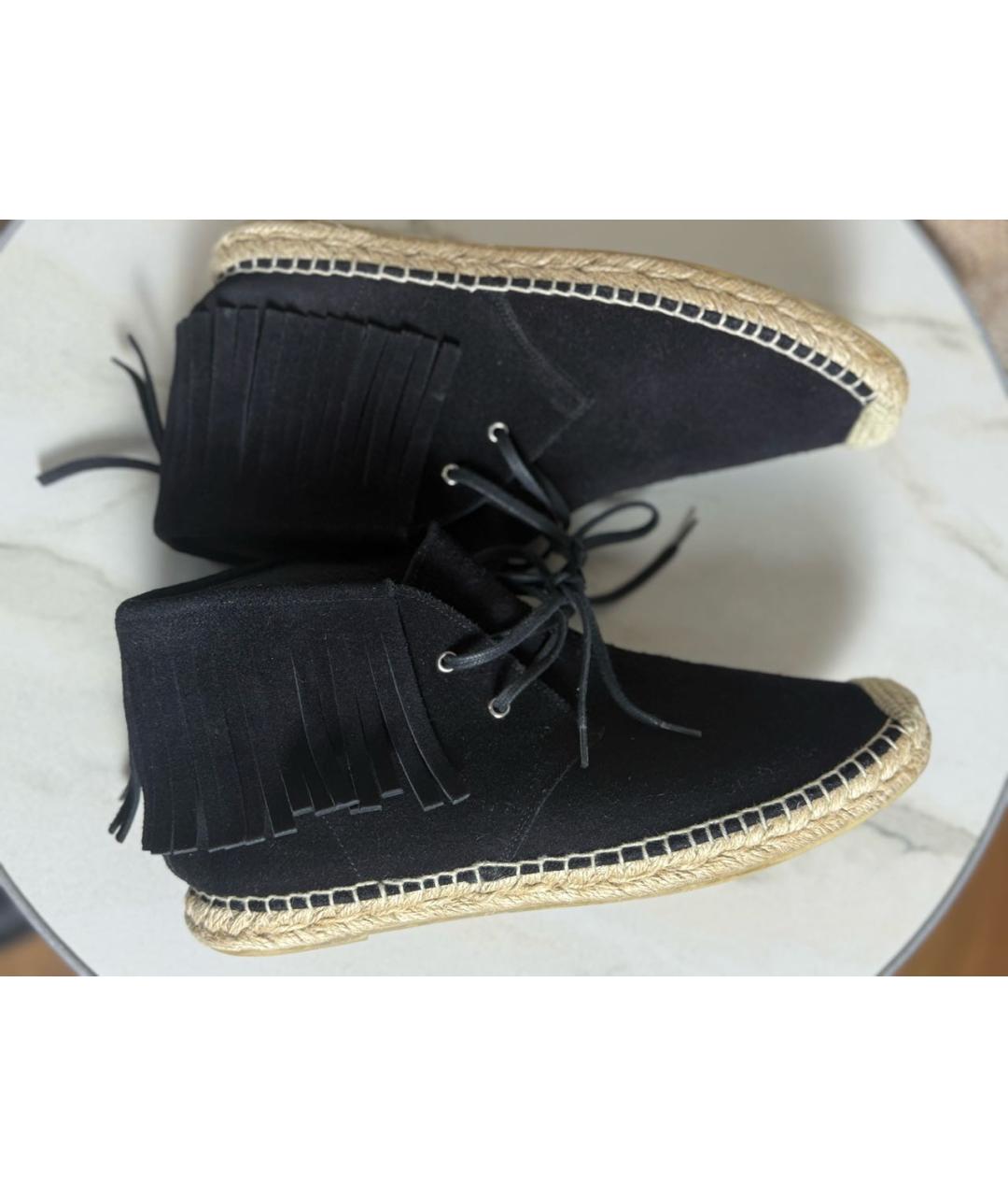 SAINT LAURENT Черные кожаные ботинки, фото 6