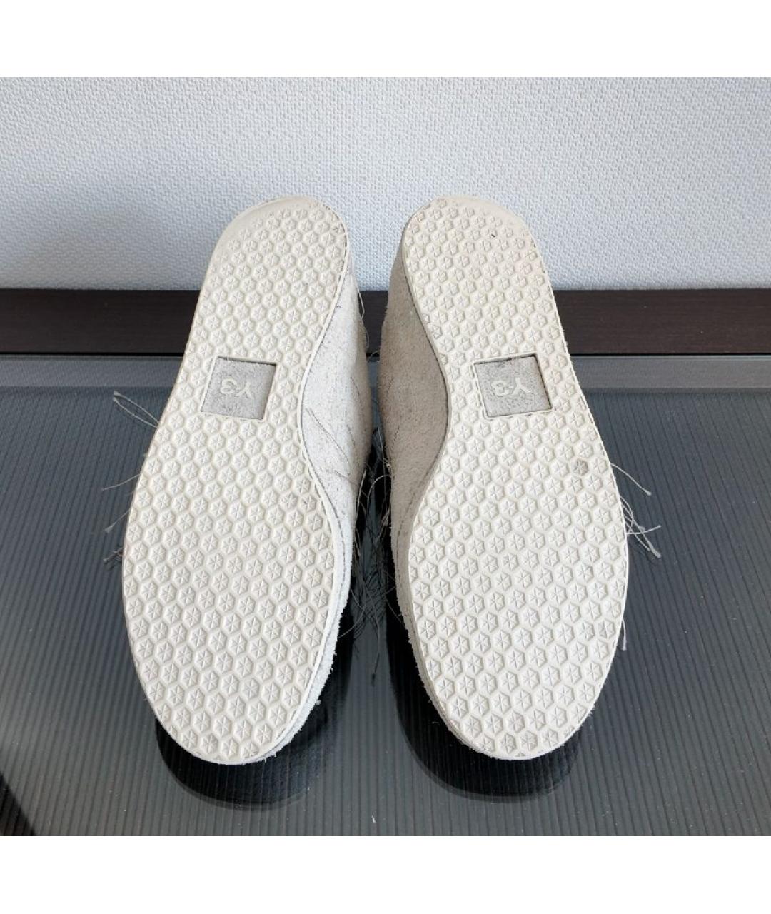 YOHJI YAMAMOTO Бежевые замшевые низкие кроссовки / кеды, фото 3