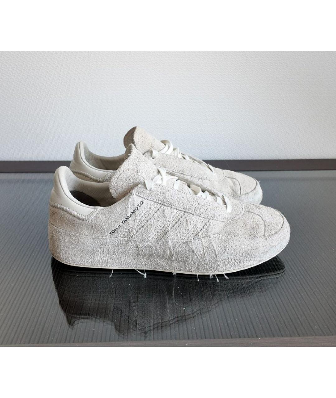 YOHJI YAMAMOTO Бежевые замшевые низкие кроссовки / кеды, фото 6