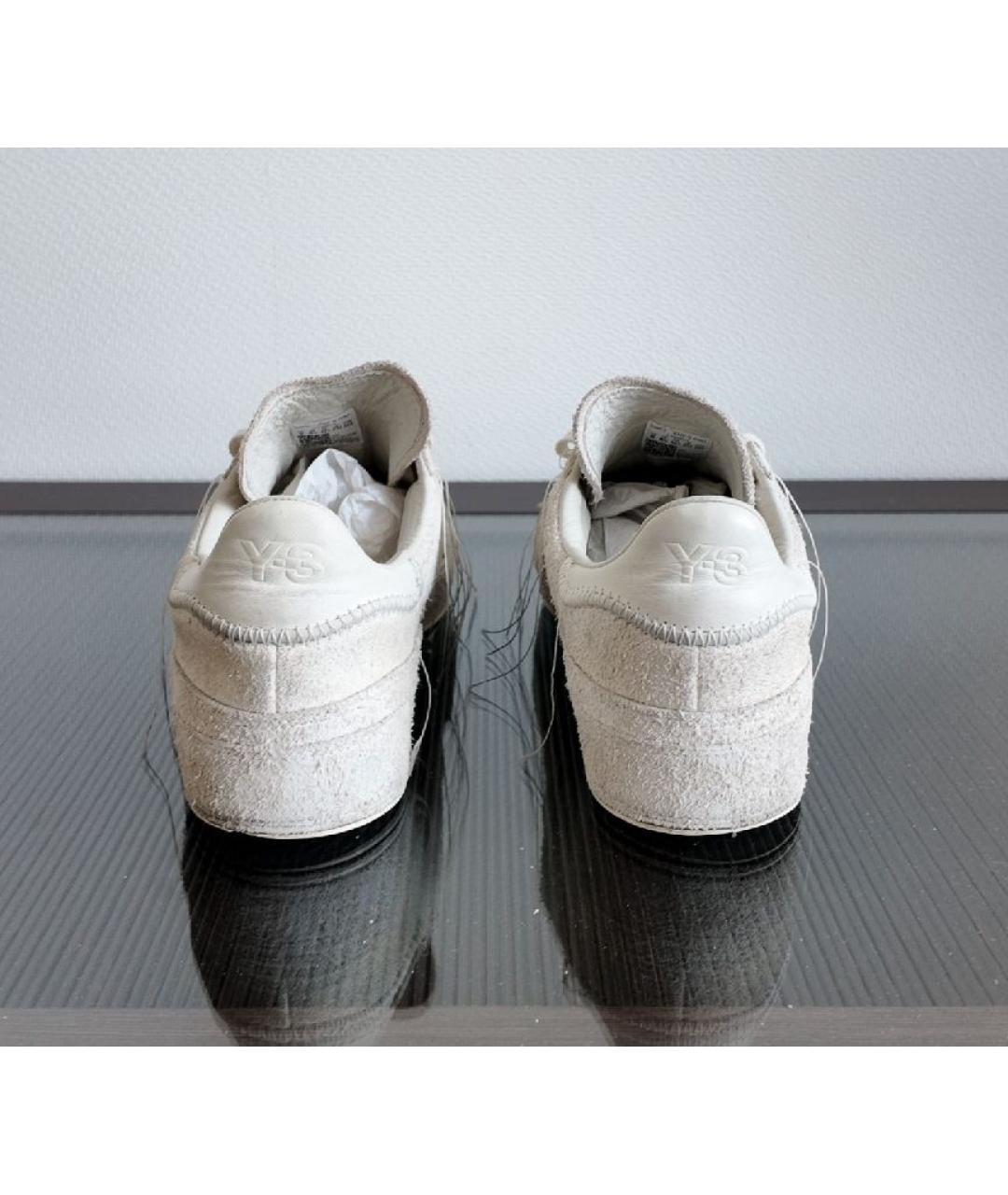 YOHJI YAMAMOTO Бежевые замшевые низкие кроссовки / кеды, фото 4