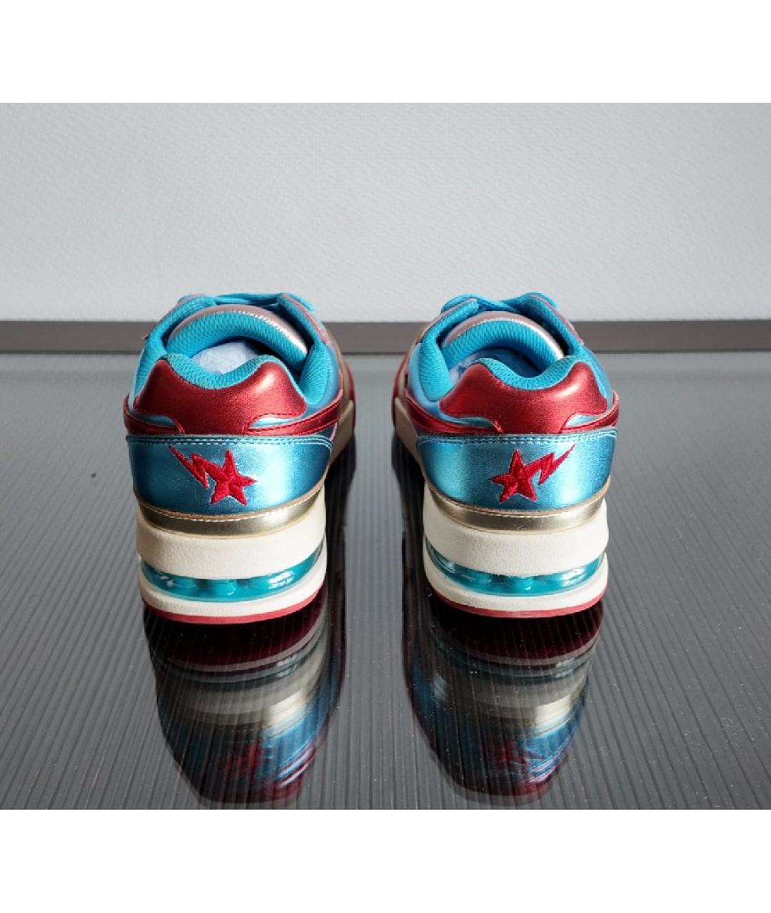 A BATHING APE Мульти кожаные кроссовки, фото 4