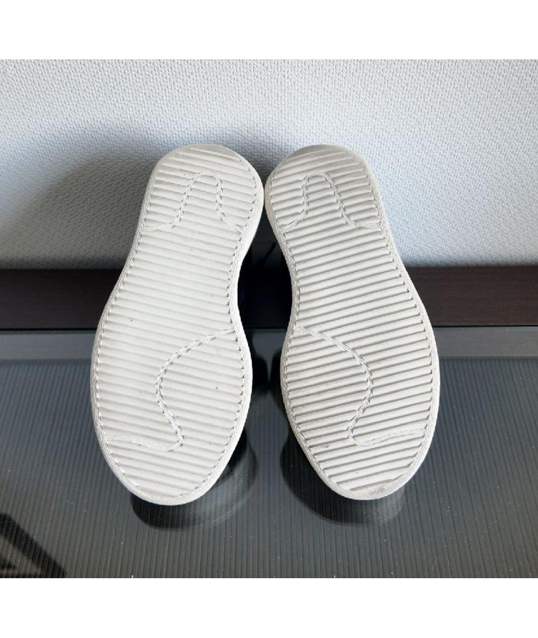 RICK OWENS Черные кожаные кеды, фото 3