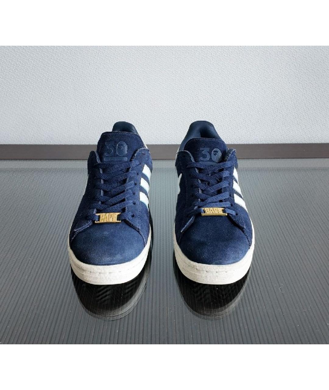 A BATHING APE Синие замшевые низкие кроссовки / кеды, фото 2