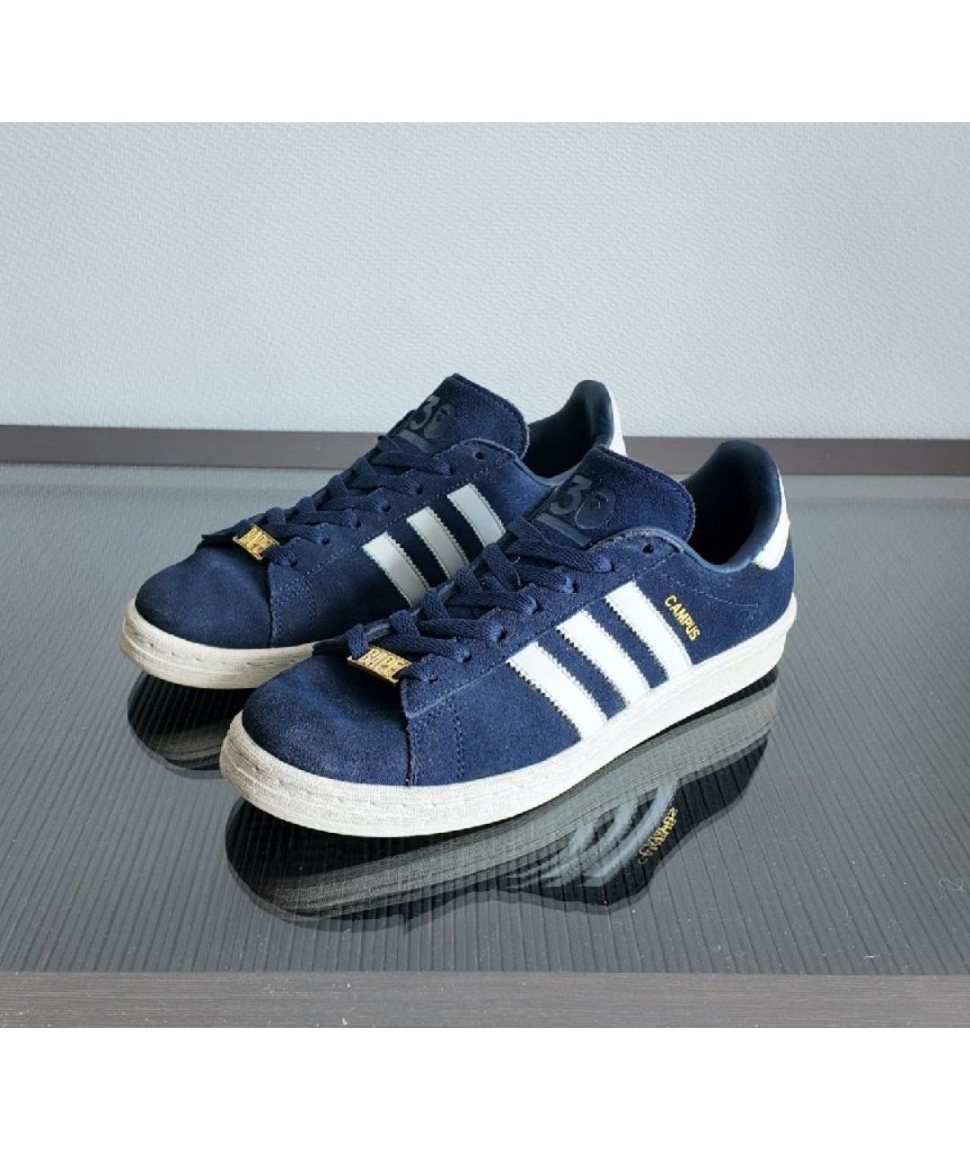 A BATHING APE Синие замшевые низкие кроссовки / кеды, фото 6