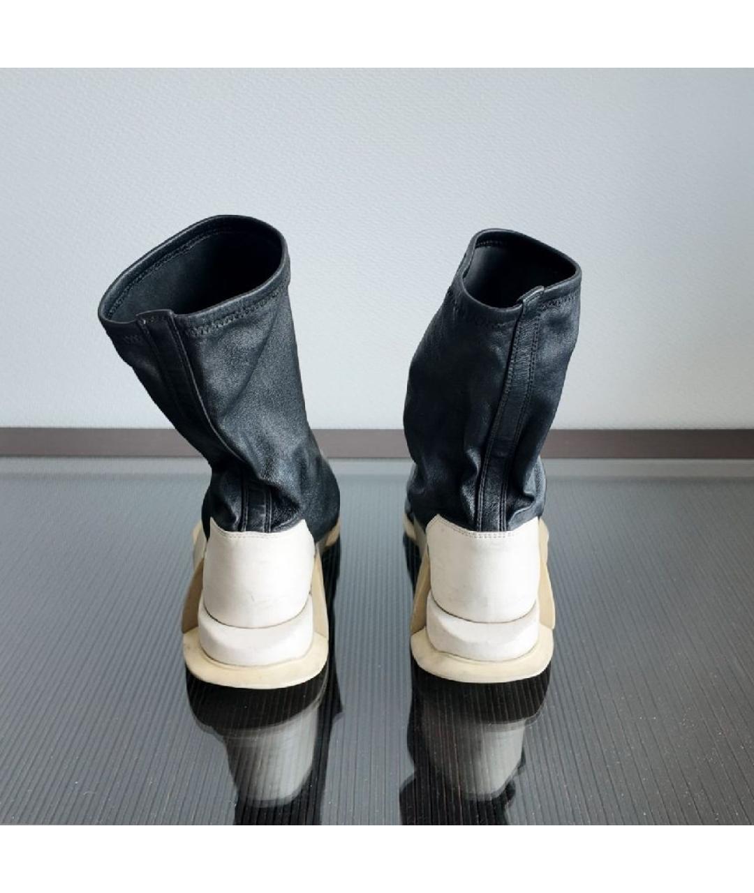 RICK OWENS DRKSHDW Кожаные высокие кроссовки / кеды, фото 4