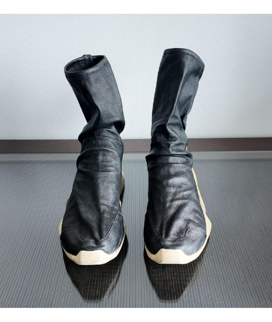 RICK OWENS DRKSHDW Кожаные высокие кроссовки / кеды, фото 2