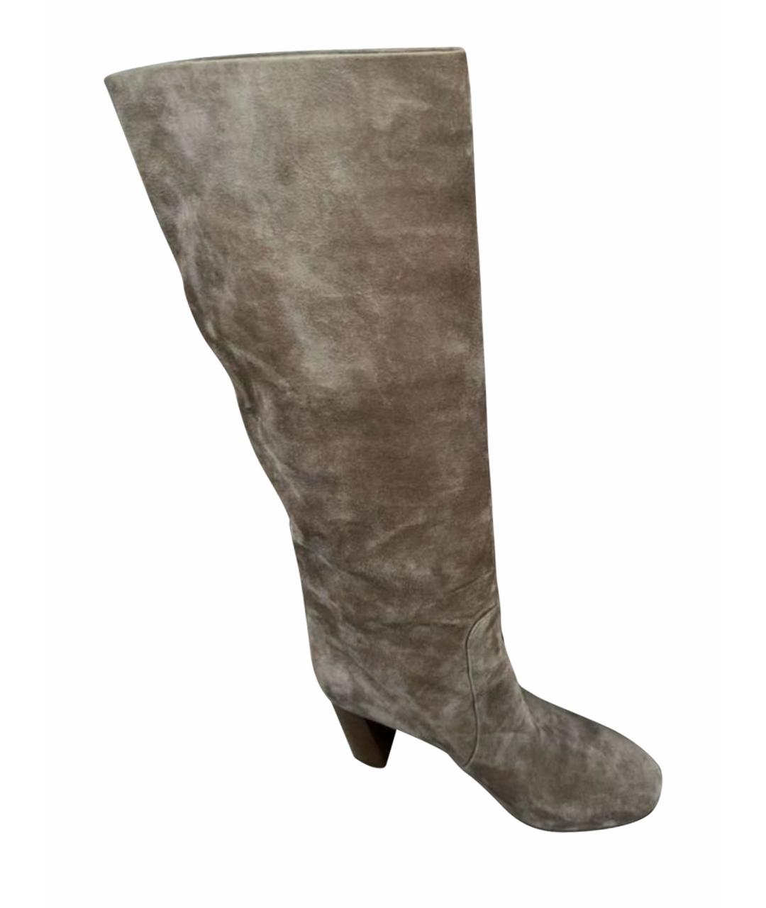 GIANVITO ROSSI Бежевые замшевые сапоги, фото 1