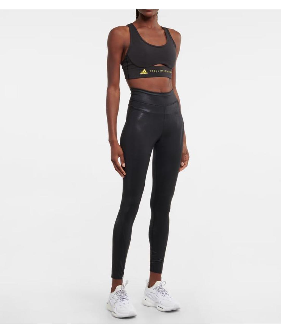 ADIDAS BY STELLA MCCARTNEY Черные полиэстеровые леггинсы и велосипедки, фото 2