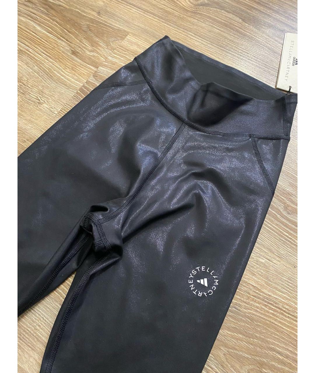 ADIDAS BY STELLA MCCARTNEY Черные полиэстеровые леггинсы и велосипедки, фото 6