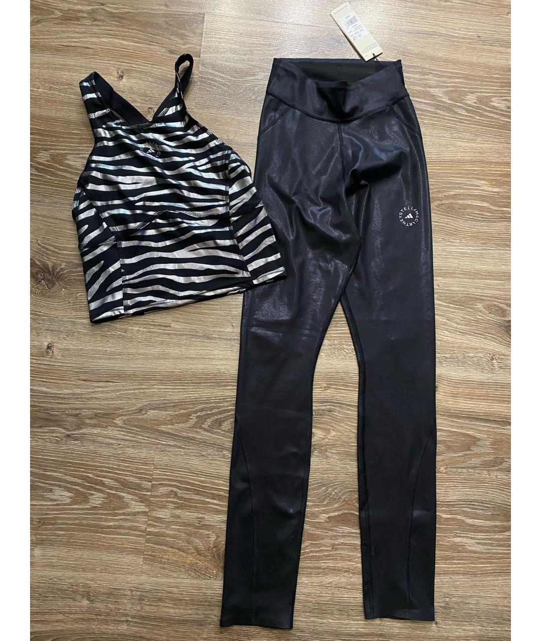 ADIDAS BY STELLA MCCARTNEY Черные полиэстеровые леггинсы и велосипедки, фото 8