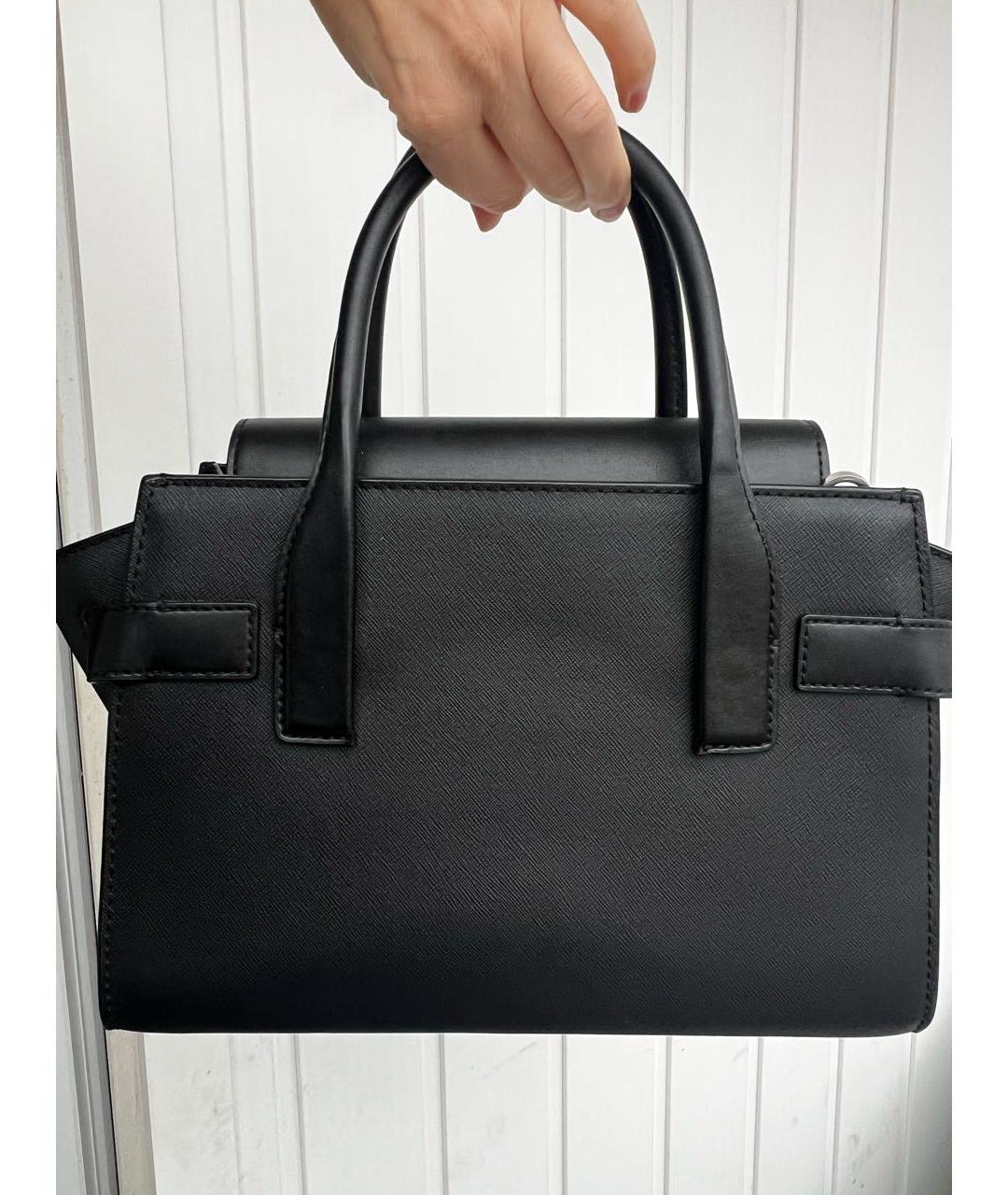 MICHAEL KORS Черная кожаная сумка с короткими ручками, фото 3