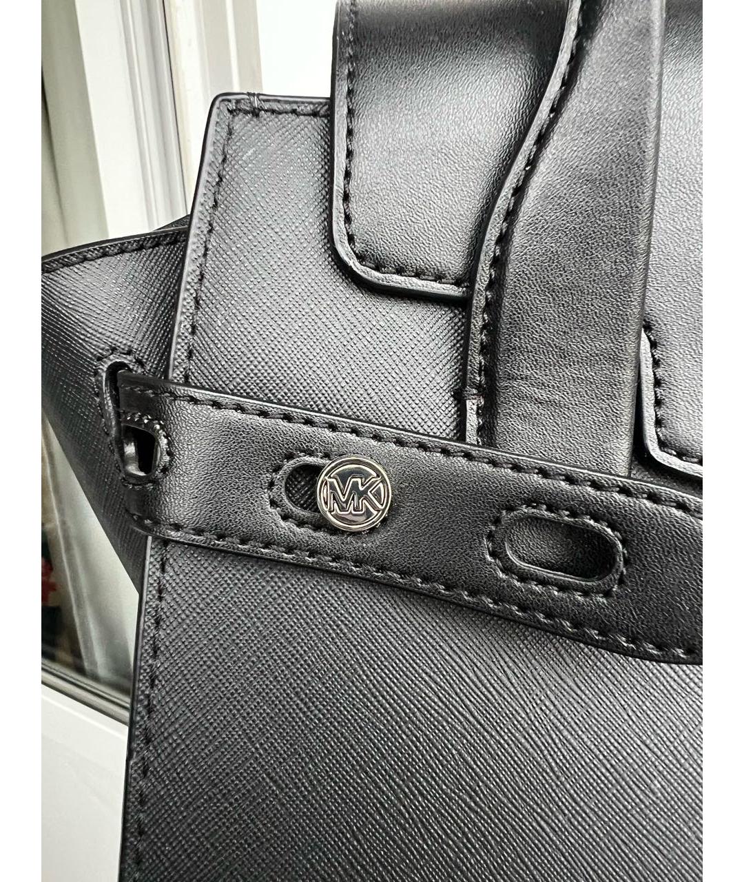 MICHAEL KORS Черная кожаная сумка с короткими ручками, фото 7