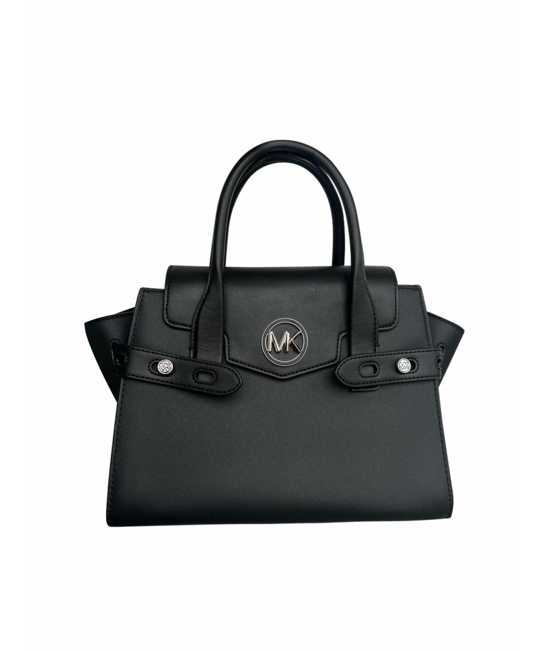 MICHAEL KORS Черная кожаная сумка с короткими ручками, фото 1
