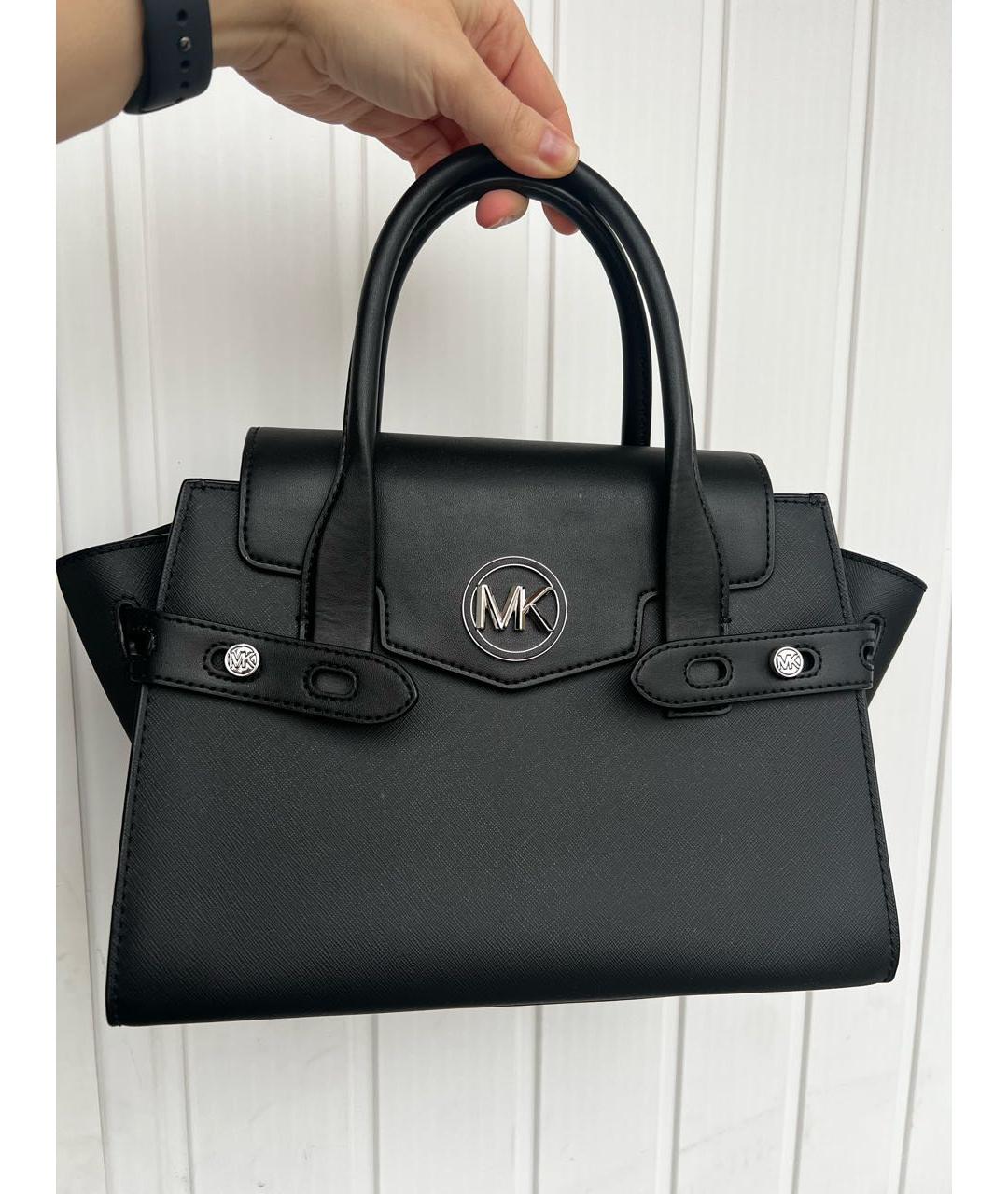 MICHAEL KORS Черная кожаная сумка с короткими ручками, фото 9
