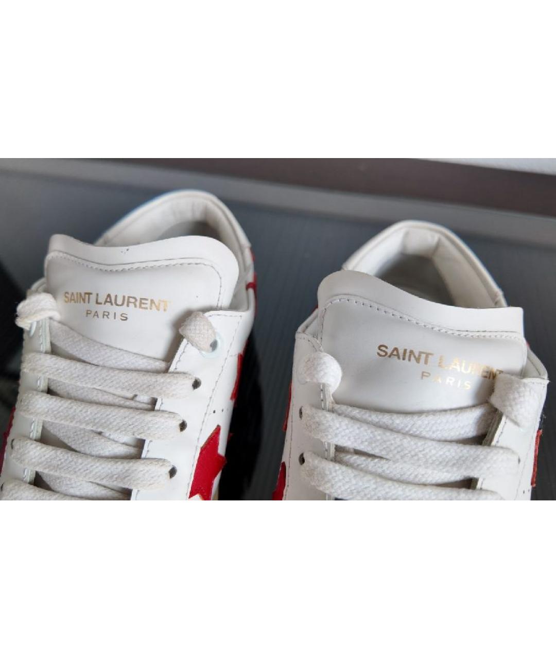 SAINT LAURENT Кожаные кеды, фото 6