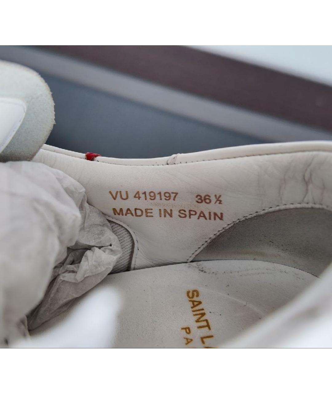 SAINT LAURENT Кожаные кеды, фото 7