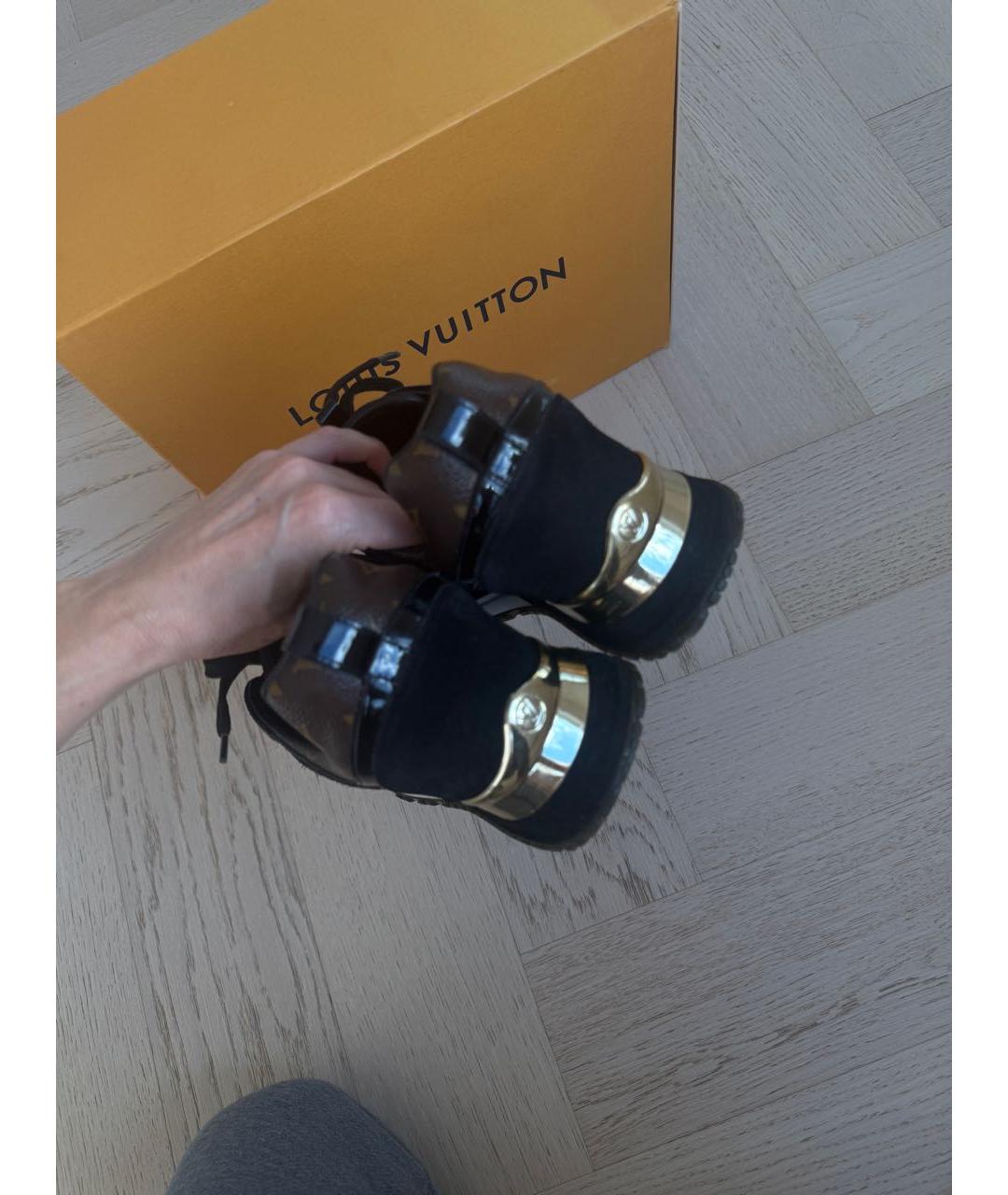 LOUIS VUITTON Черные текстильные кроссовки, фото 4