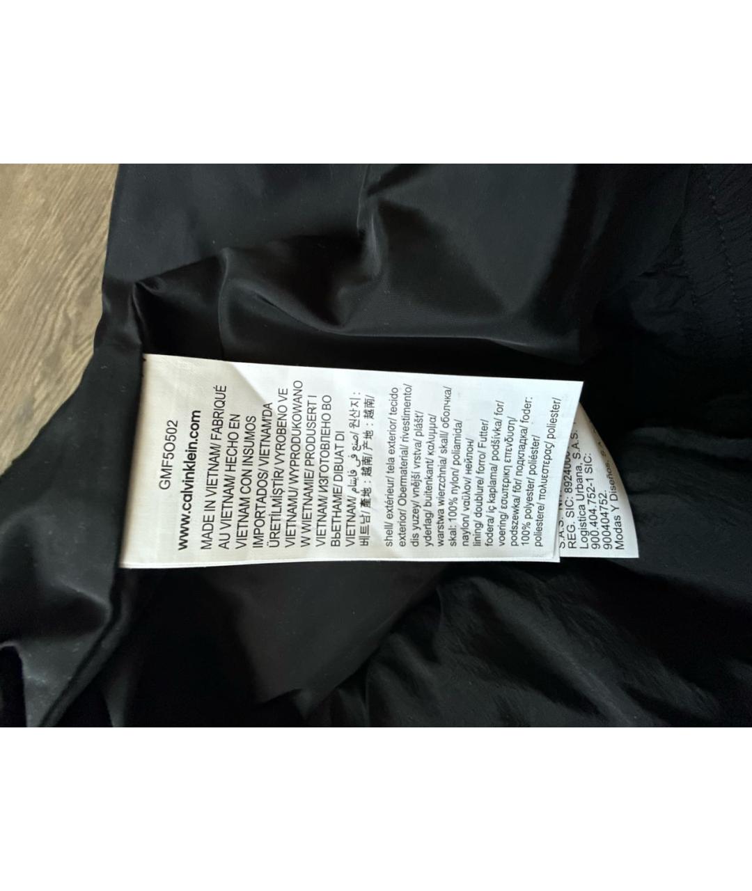 CALVIN KLEIN Черная полиэстеровая куртка, фото 7
