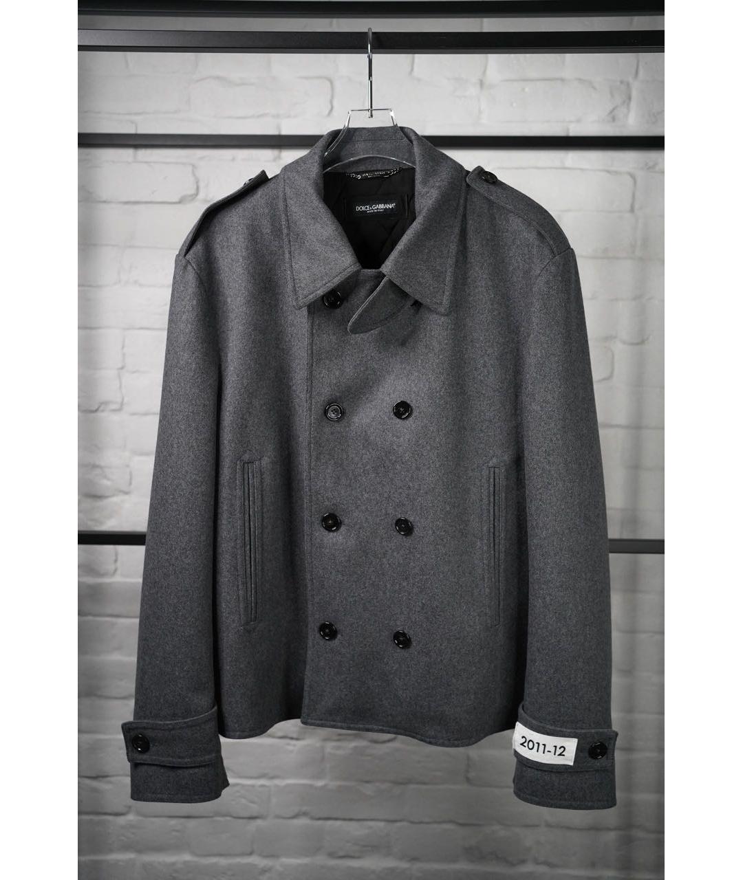 DOLCE&GABBANA Антрацитовое шерстяное пальто, фото 4