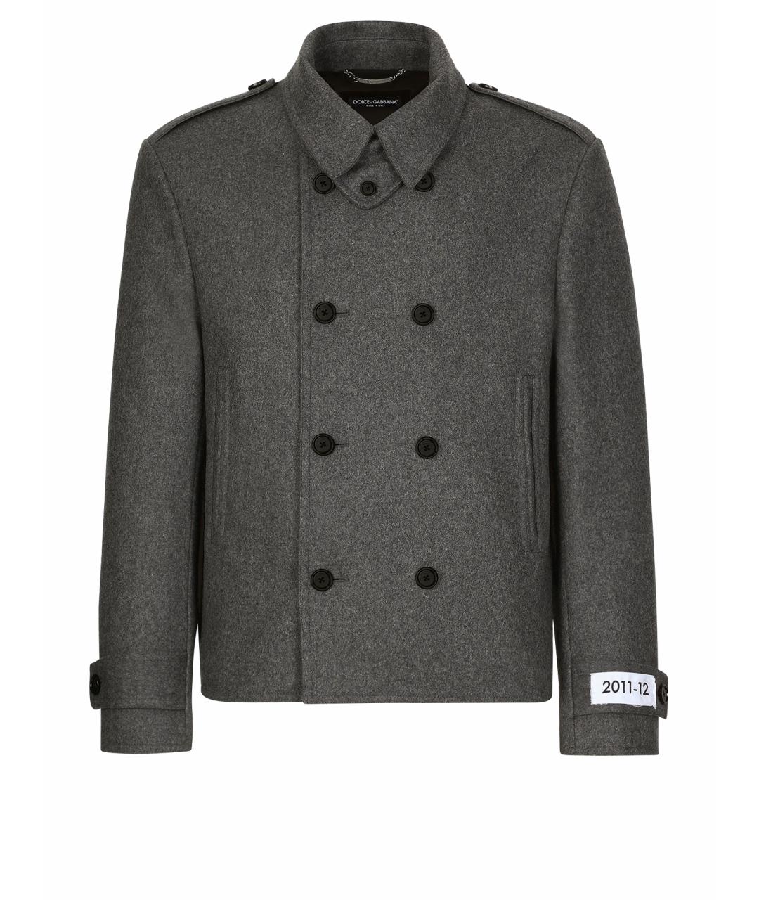 DOLCE&GABBANA Антрацитовое шерстяное пальто, фото 1