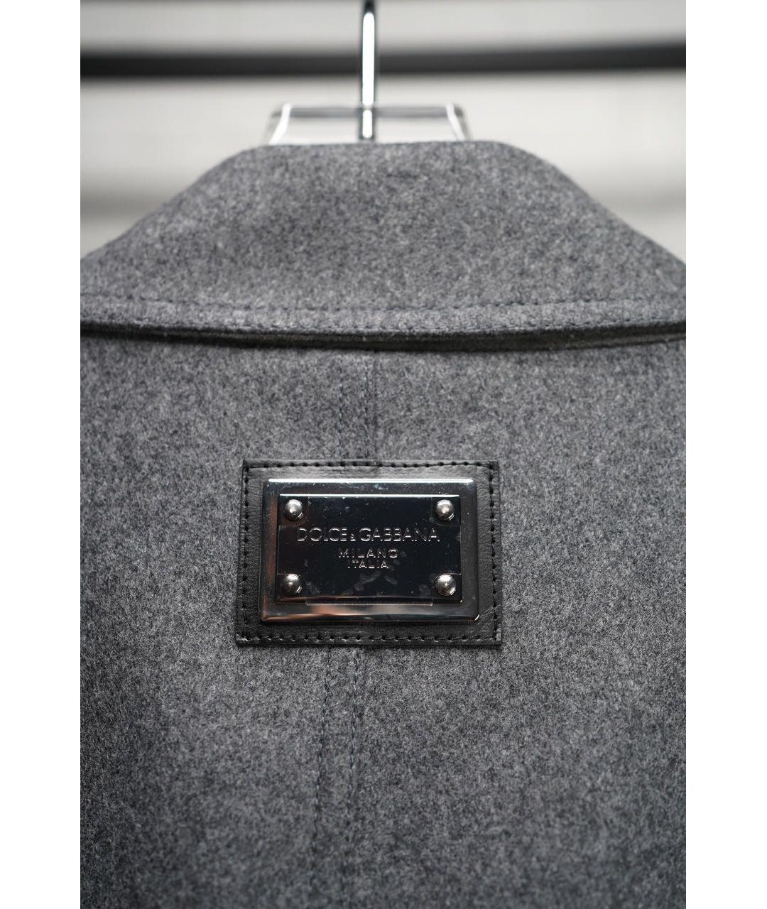 DOLCE&GABBANA Антрацитовое шерстяное пальто, фото 3