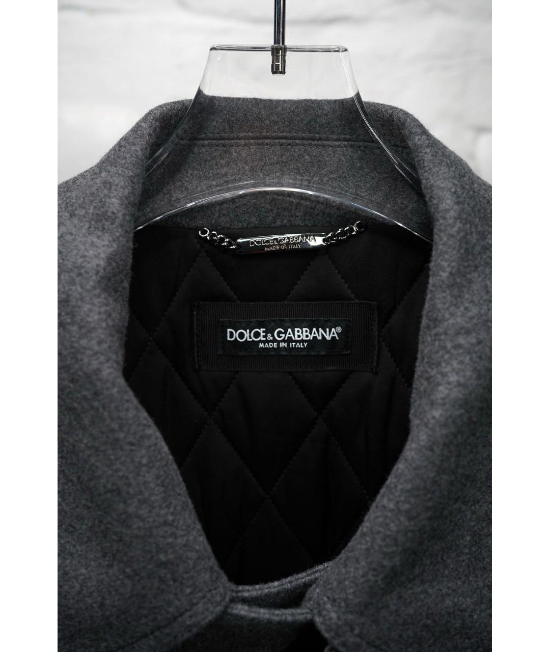 DOLCE&GABBANA Антрацитовое шерстяное пальто, фото 7