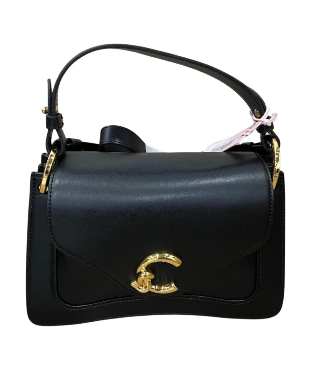 COCCINELLE Черная кожаная сумка с короткими ручками, фото 1