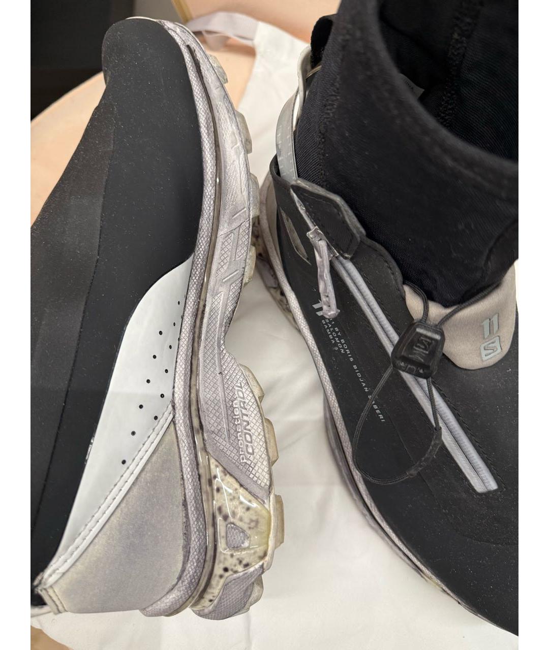 11 BY BORIS BIDJAN SABERI Синие неопреновые высокие кроссовки / кеды, фото 5