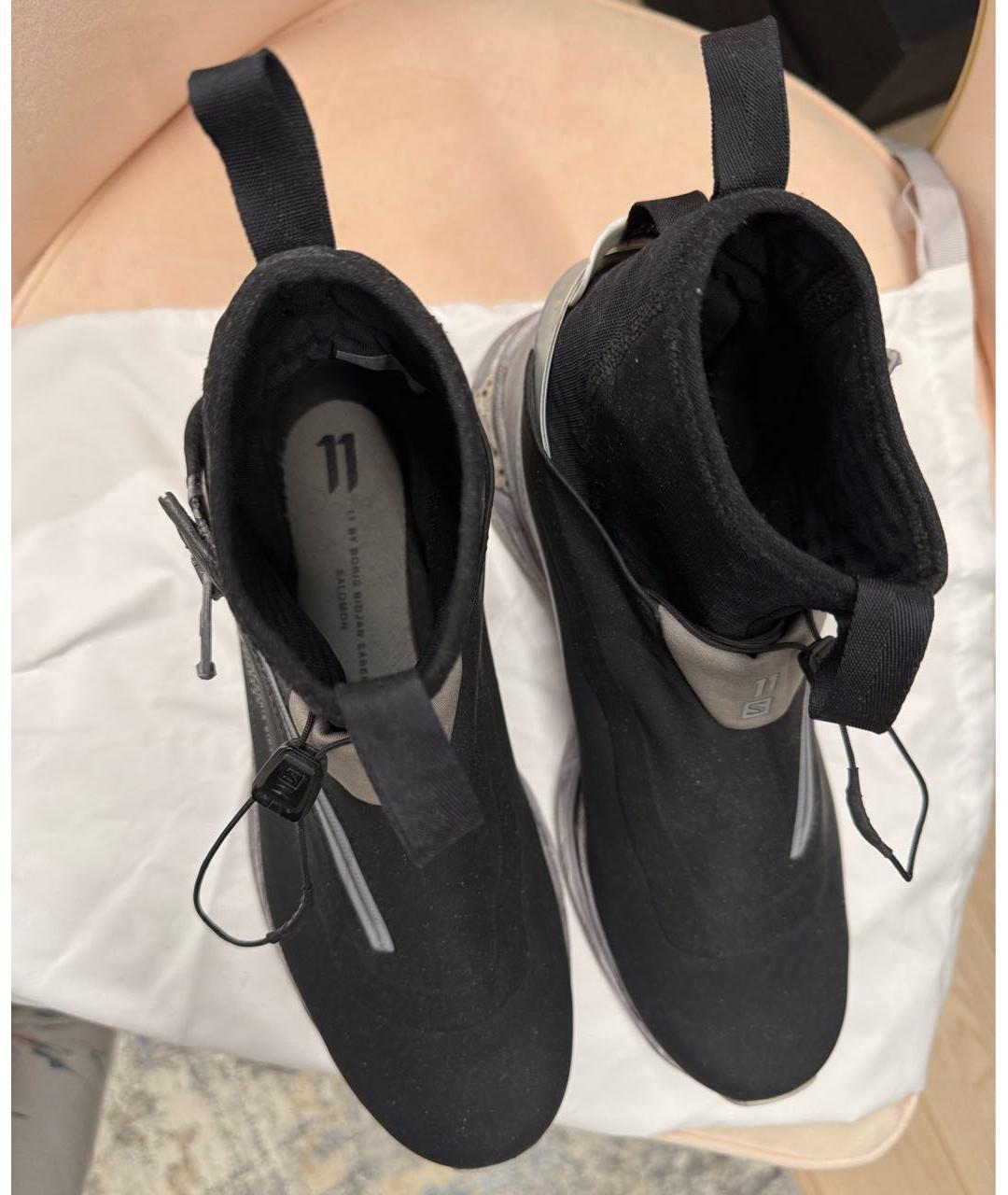 11 BY BORIS BIDJAN SABERI Синие неопреновые высокие кроссовки / кеды, фото 3