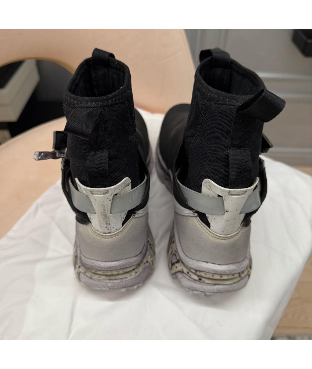 11 BY BORIS BIDJAN SABERI Синие неопреновые высокие кроссовки / кеды, фото 4