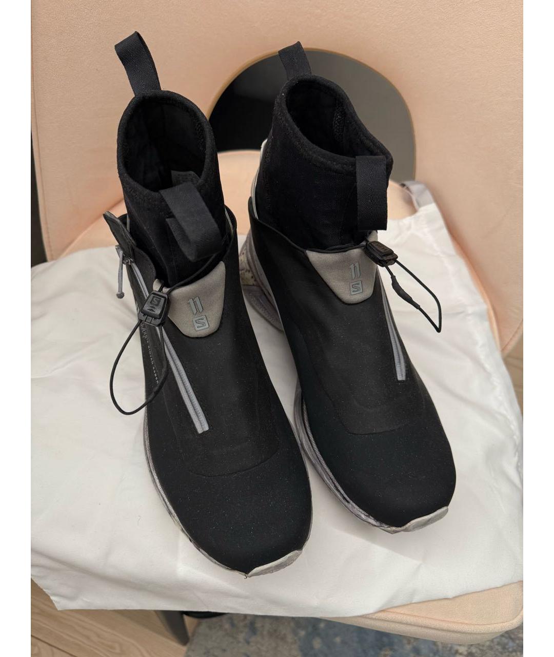 11 BY BORIS BIDJAN SABERI Синие неопреновые высокие кроссовки / кеды, фото 2