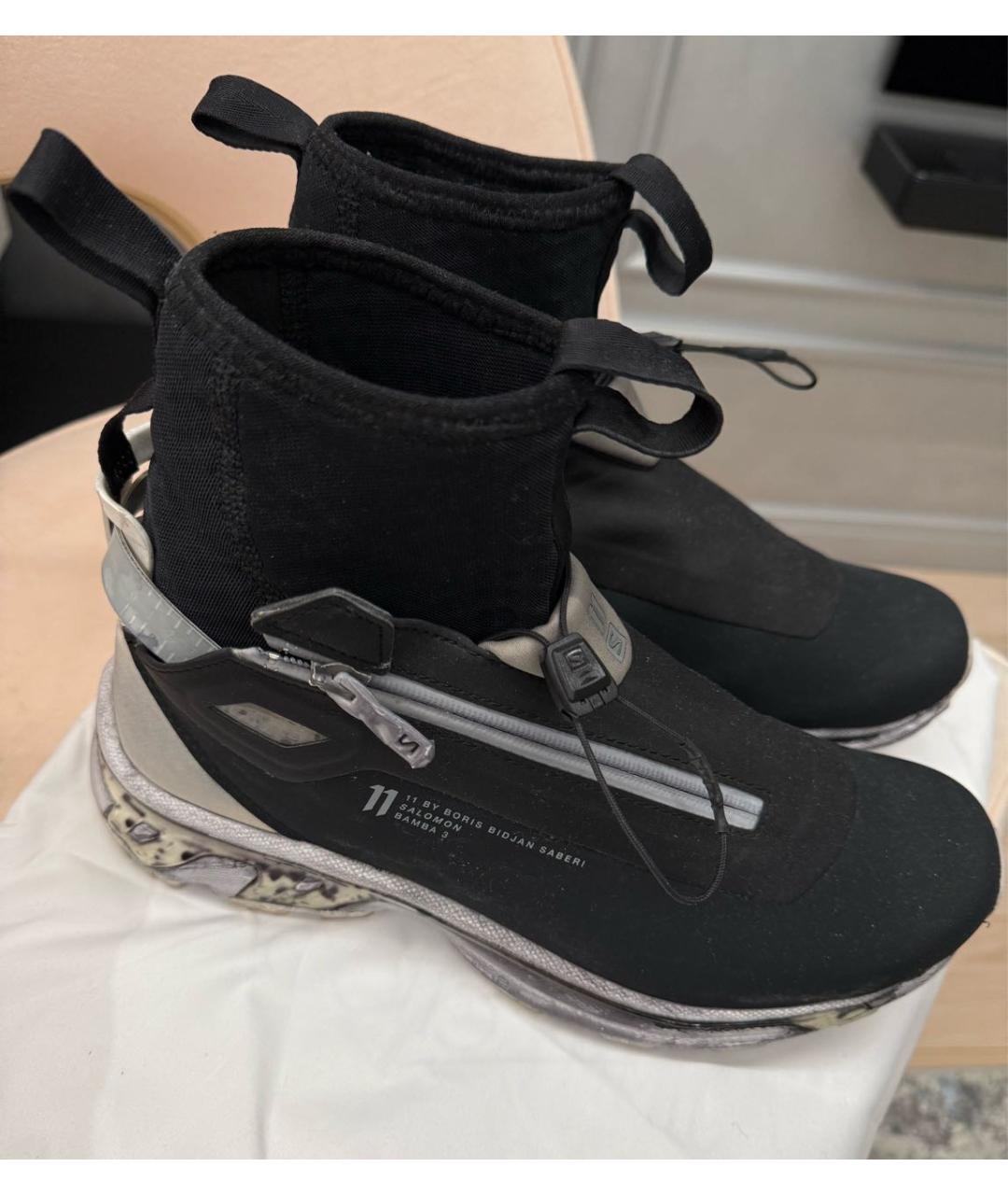 11 BY BORIS BIDJAN SABERI Синие неопреновые высокие кроссовки / кеды, фото 6