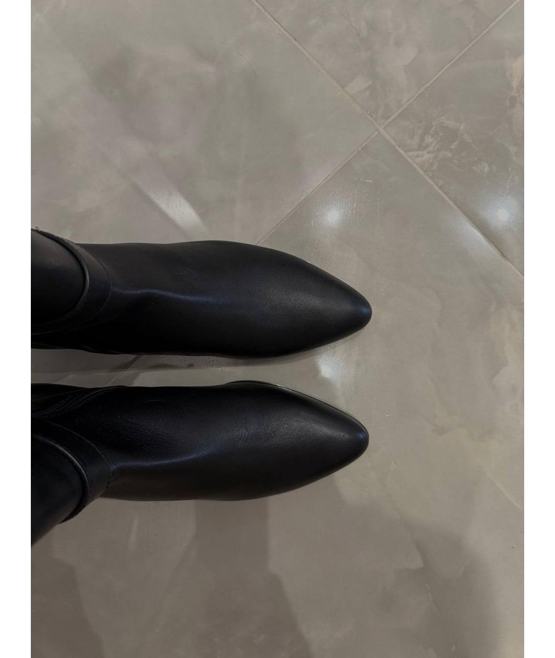 EMPORIO ARMANI Черные кожаные сапоги, фото 3