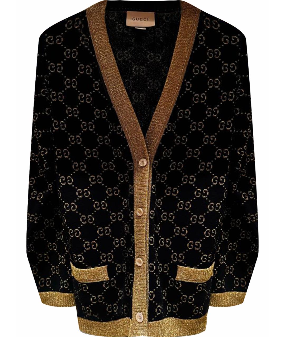 GUCCI Темно-синий шерстяной кардиган, фото 1