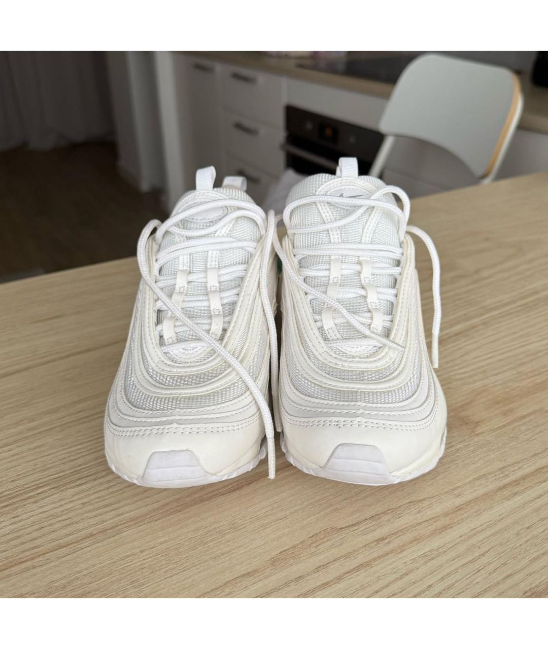 NIKE Белые кроссовки из искусственной кожи, фото 2