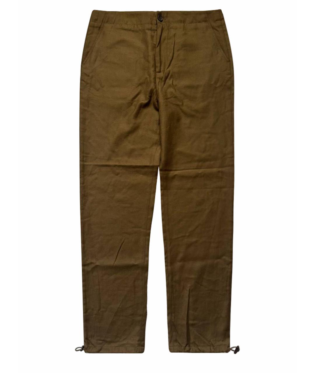 ACNE STUDIOS Коричневые шерстяные классические брюки, фото 1