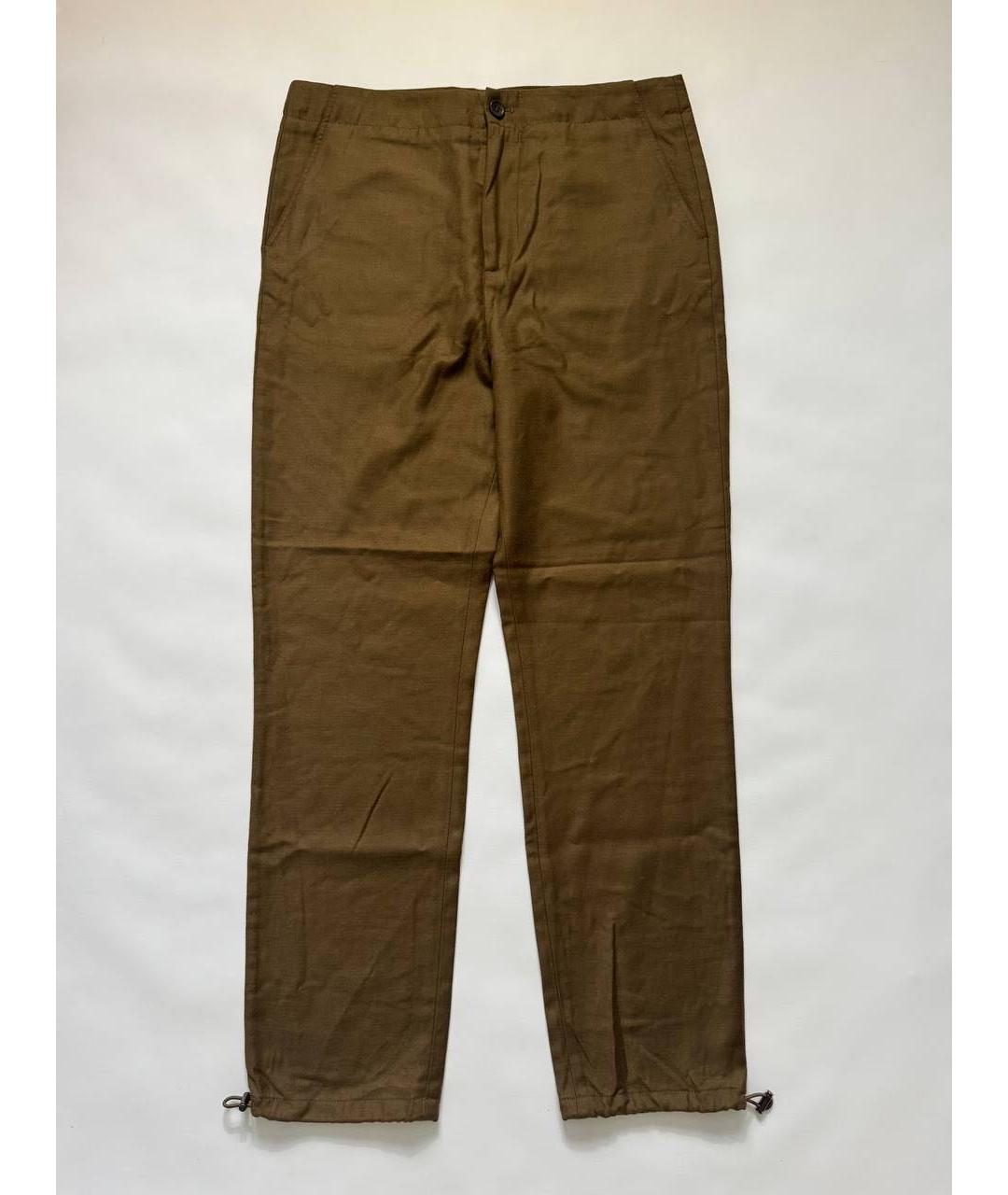 ACNE STUDIOS Коричневые шерстяные классические брюки, фото 7